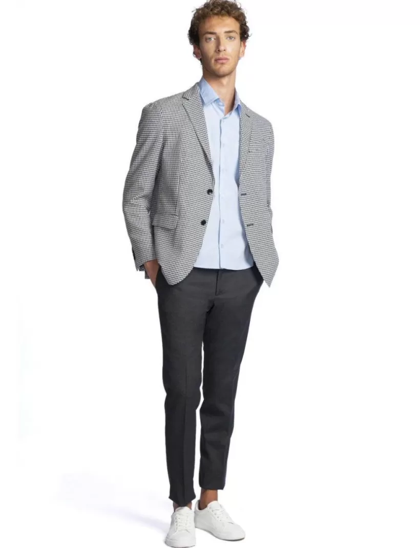 Anzüge-New Hallhuber ALISTAIR- HOUNDSTOOTH BLAZER schwarz