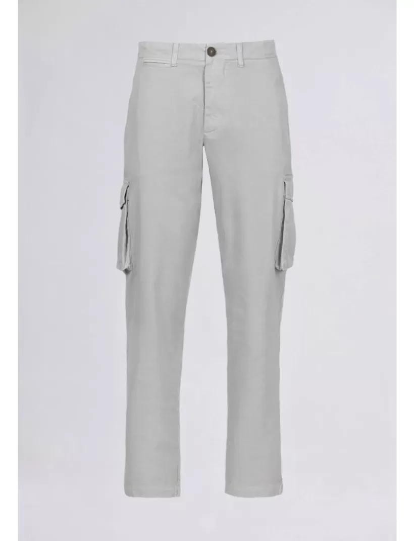 Hosen-New Hallhuber BAUMWOLL-CARGOHOSE möwe
