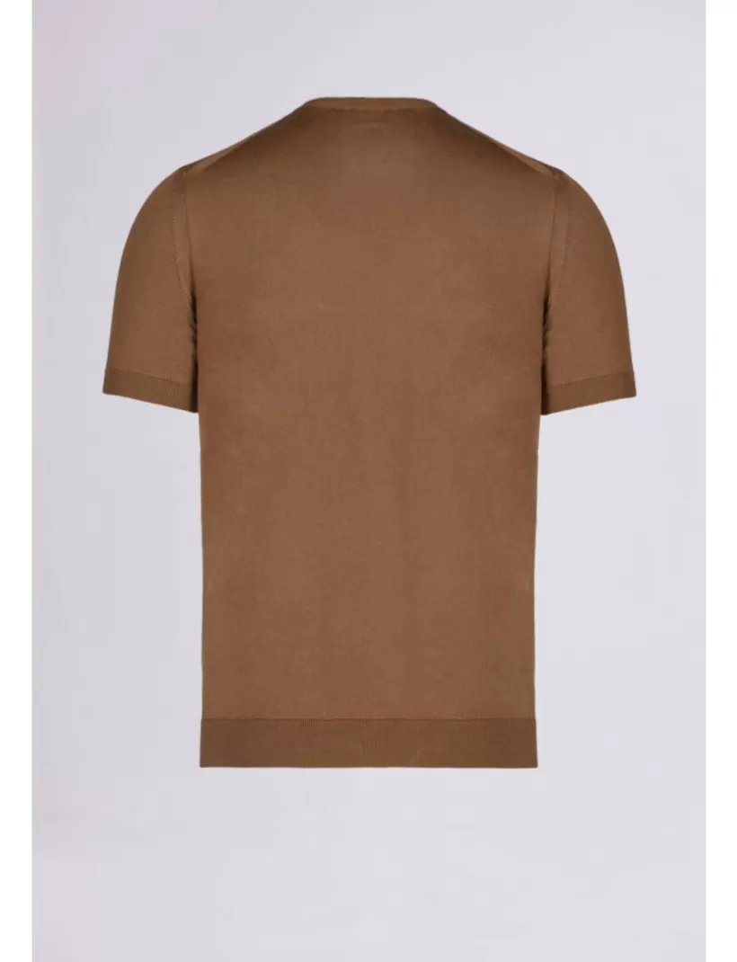 T-Shirts & Polo-New Hallhuber BAUMWOLL-SEIDEN-T-SHIRT MIT RUNDHALSAUSSCHNITT