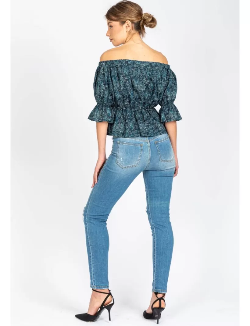 Jeans-New Hallhuber JESSA – Skinny-Jeans Mit Hoher Taille Aus Stretch-Baumwolle Mit Farbverlaufseffekt