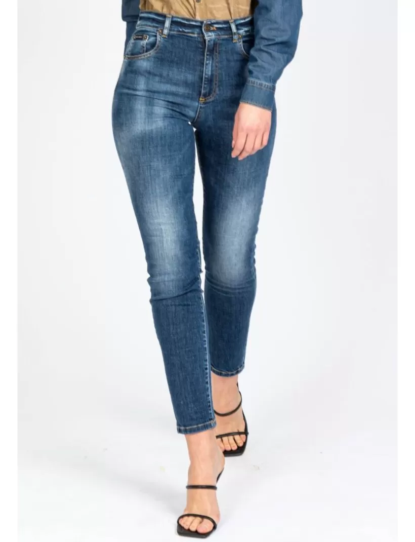 Jeans-New Hallhuber JESSA – Skinny-Jeans Mit Hoher Taille Aus Stretch-Baumwolle Mit Farbverlaufseffekt