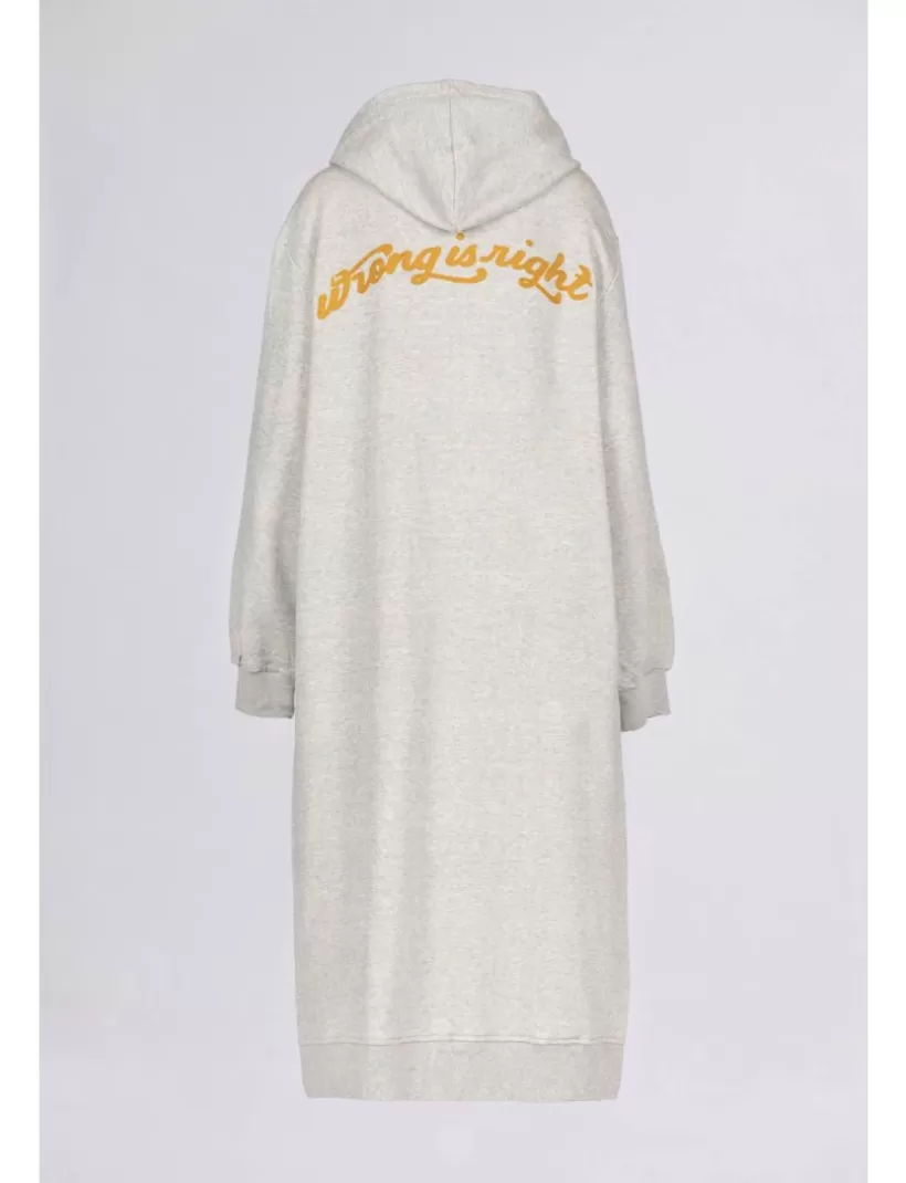 Hoodies & Sweatshirts-New Hallhuber LANGER HOODIE AUS BAUMWOLLE mittelgrau