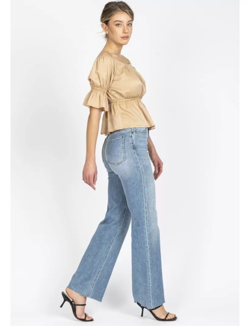 Jeans-New Hallhuber MILLIE - Vintage Ispired Jeans, With A Slightly Wide Leg In Stretch Cotton himmelblau
