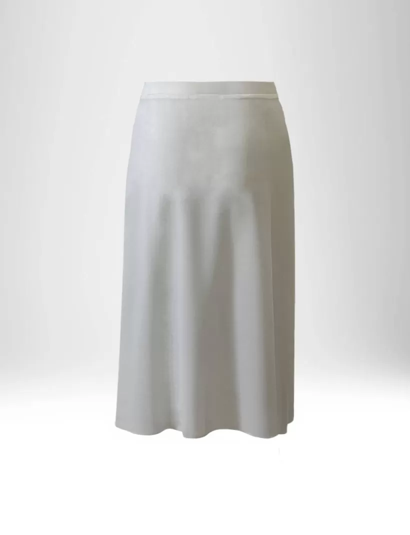 Röcke-New Hallhuber AUSGESTELLTER MIDI-ROCK AUS POLYESTER-CRÊPE optisches weiß