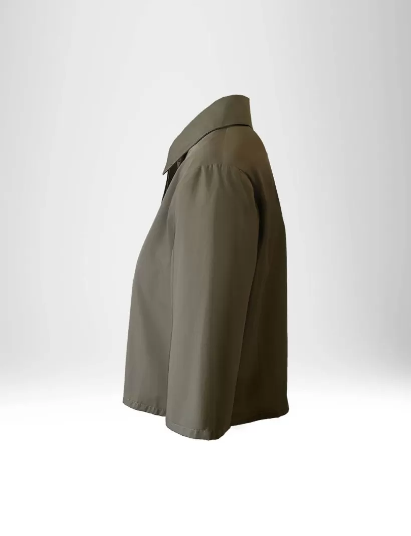 T-Shirts & Tops-New Hallhuber KURZBLUSE MIT 3/4-ÄRMELN AUS BAUMWOLLPOPELIN Grüne Flaschen