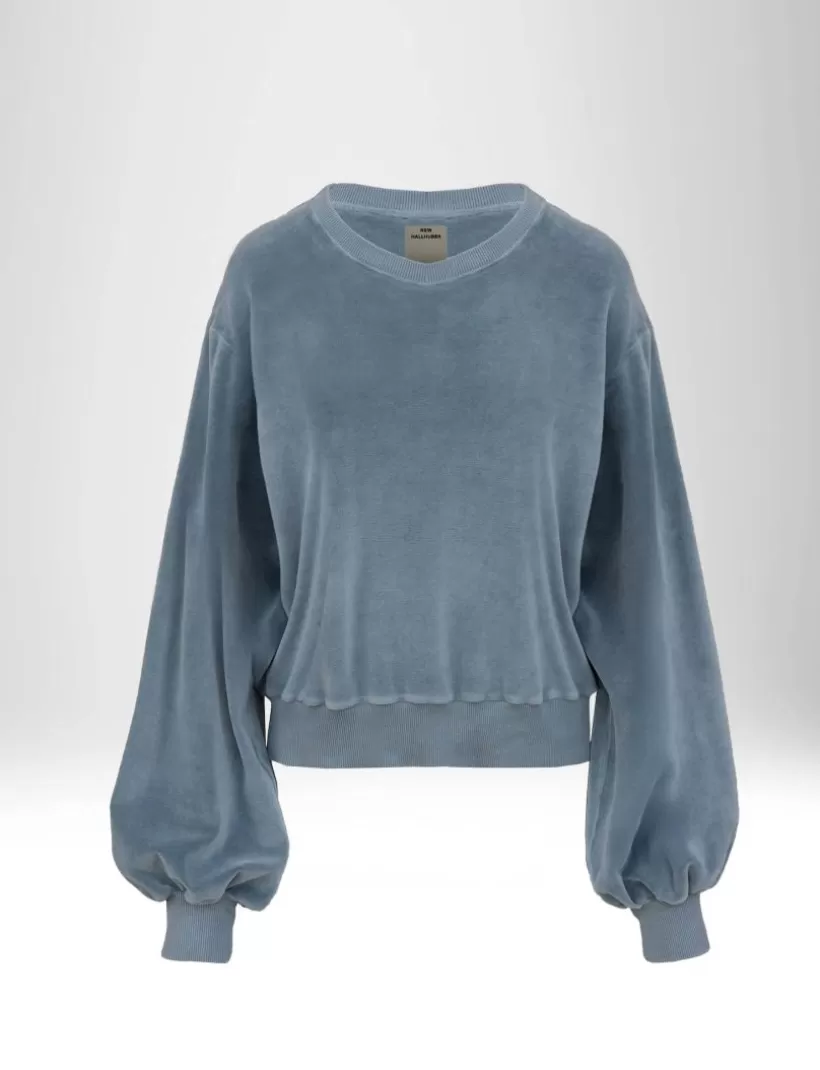 Hoodies & Sweatshirts-New Hallhuber SWEATSHIRT MIT RUNDHALSAUSSCHNITT AUS BAUMWOLLMISCHUNG UND CHENILLE