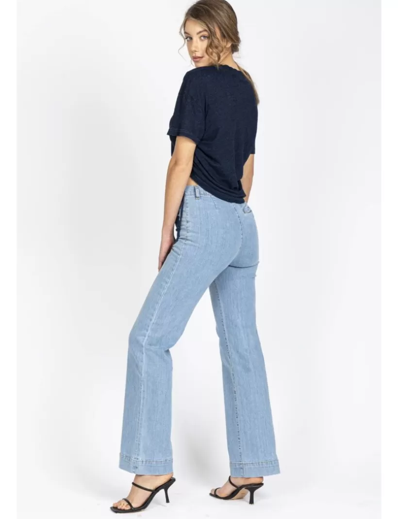 Jeans-New Hallhuber OAKLEE – JEANS IM KLASSISCHEN STIL MIT KONTRASTEN PATCHWORK-VORDERTASCHEN AUS HELLER BAUMWOLLE zuckerpapier