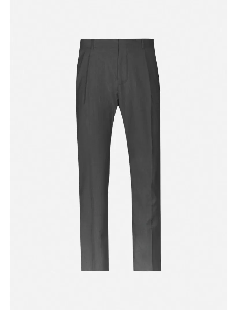 Hosen-New Hallhuber REGULÄRE CHINO-HOSE MIT VORGEFERTIGTEM GÜRTELMUSTER AUS COOL WOOL Grüne Flaschen