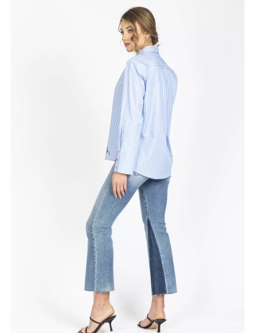 Jeans-New Hallhuber SAVANNAH – JEANS AUS STRETCH-BAUMWOLLE IM 70ER-JAHR-INSPIRIERT, ENGEN AN DER TAILLE UND NACH UNTEN WEIT zuckerpapier