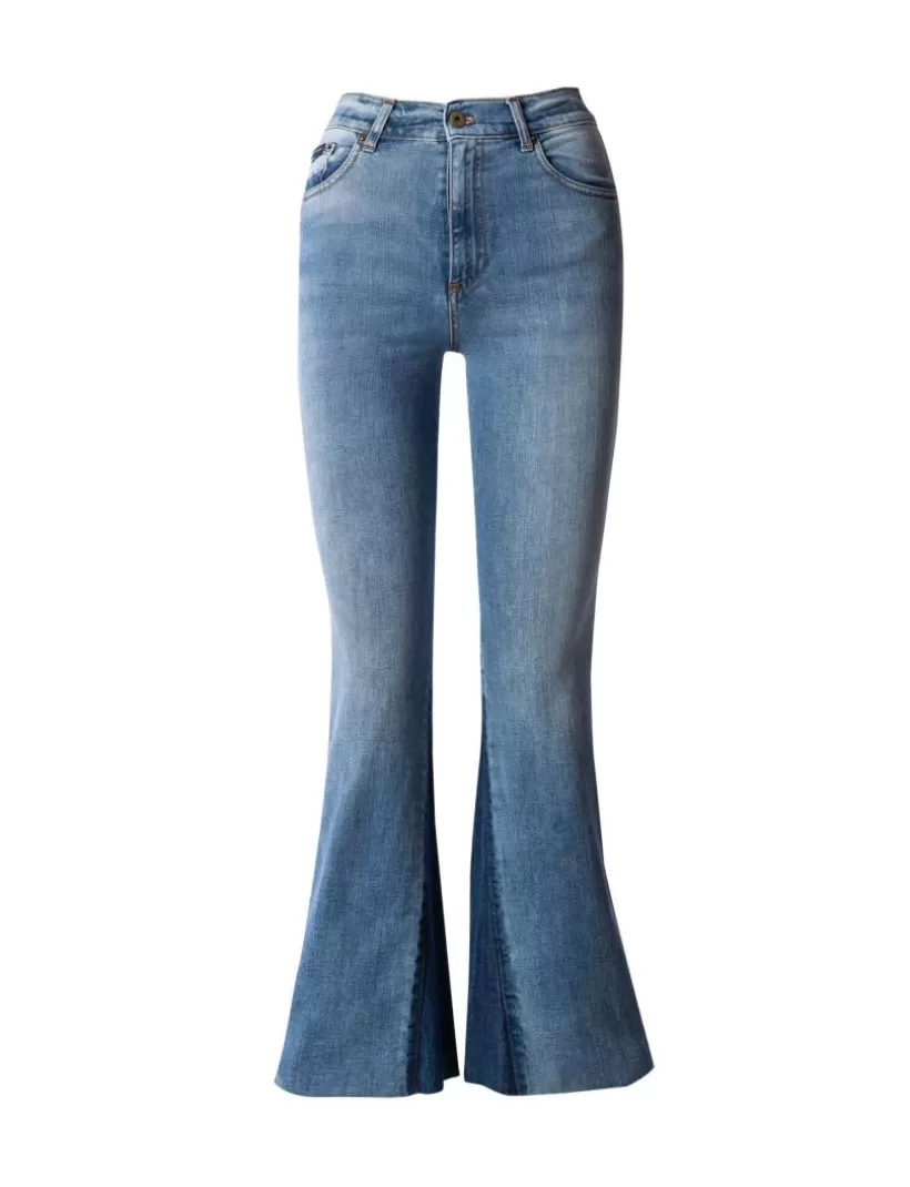 Jeans-New Hallhuber SAVANNAH – JEANS AUS STRETCH-BAUMWOLLE IM 70ER-JAHR-INSPIRIERT, ENGEN AN DER TAILLE UND NACH UNTEN WEIT zuckerpapier