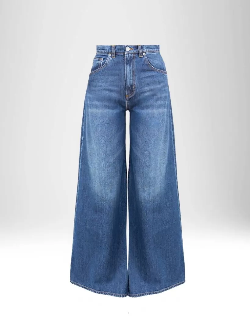 Jeans-New Hallhuber WEIT GESCHNITTENE JEANS blau